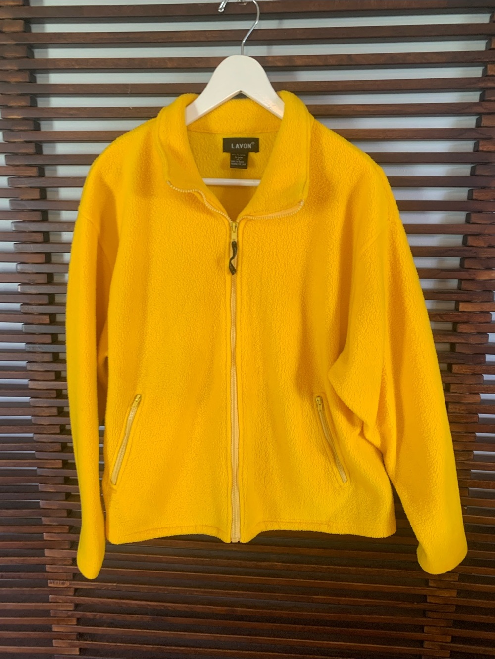 Lavon Bright Yellow Full-Zip Fleece Jacket